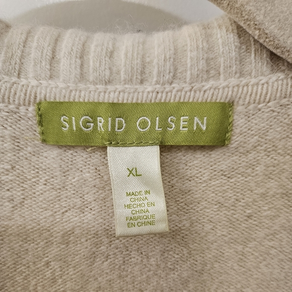 NWOT - Vintage Sigrid Olsen Cardigan -  Cream - Classic - Elegant - Picture 8 of 11